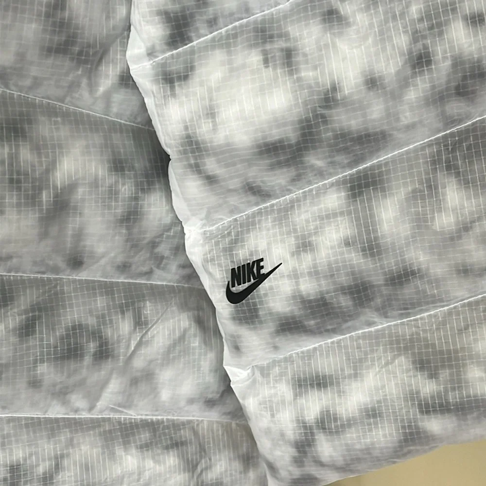 Brand New Nike Insulated Scarf Thermore Eco Down Fiber Thermal Gray White Marble